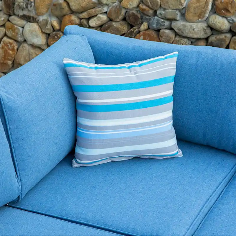 Ensemble de canapé d'angle d'extérieur 9 pièces COSIEST avec table brasero