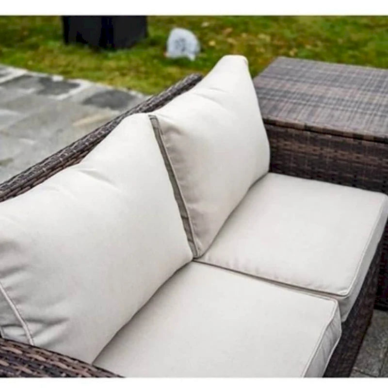 Moda – Ensemble de salon de jardin 7 pièces en rotin pour terrasse