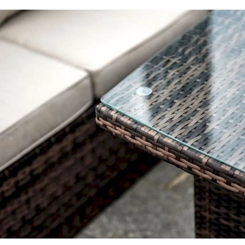 Moda – Ensemble de salon de jardin 7 pièces en rotin pour terrasse