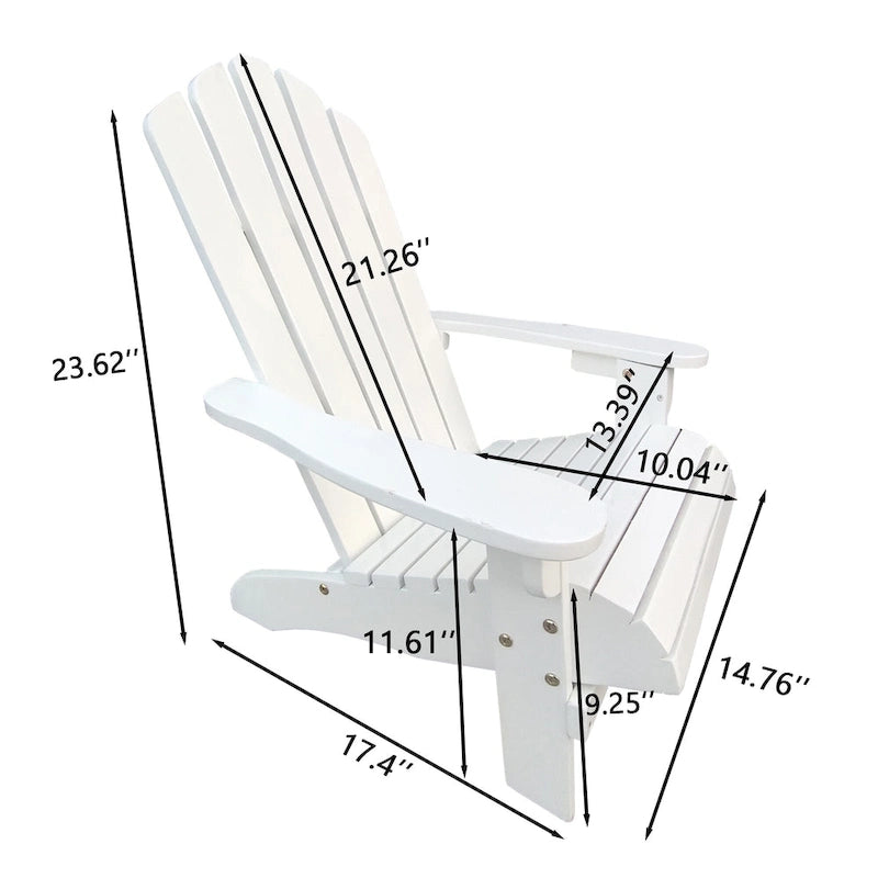 Chaise Adirondack pour enfants en bois d'extérieur
