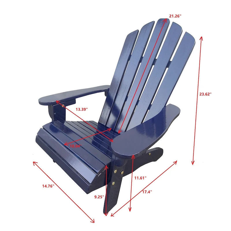 Chaise Adirondack pour enfants en bois d'extérieur