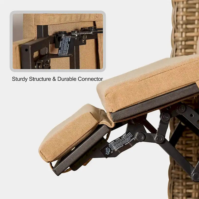 Fauteuil inclinable individuel en osier toutes saisons pour terrasse