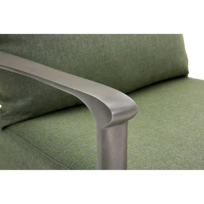 Fauteuil de jardin haut dossier Aspen avec coussin Sunbrella, pivotant et à bascule