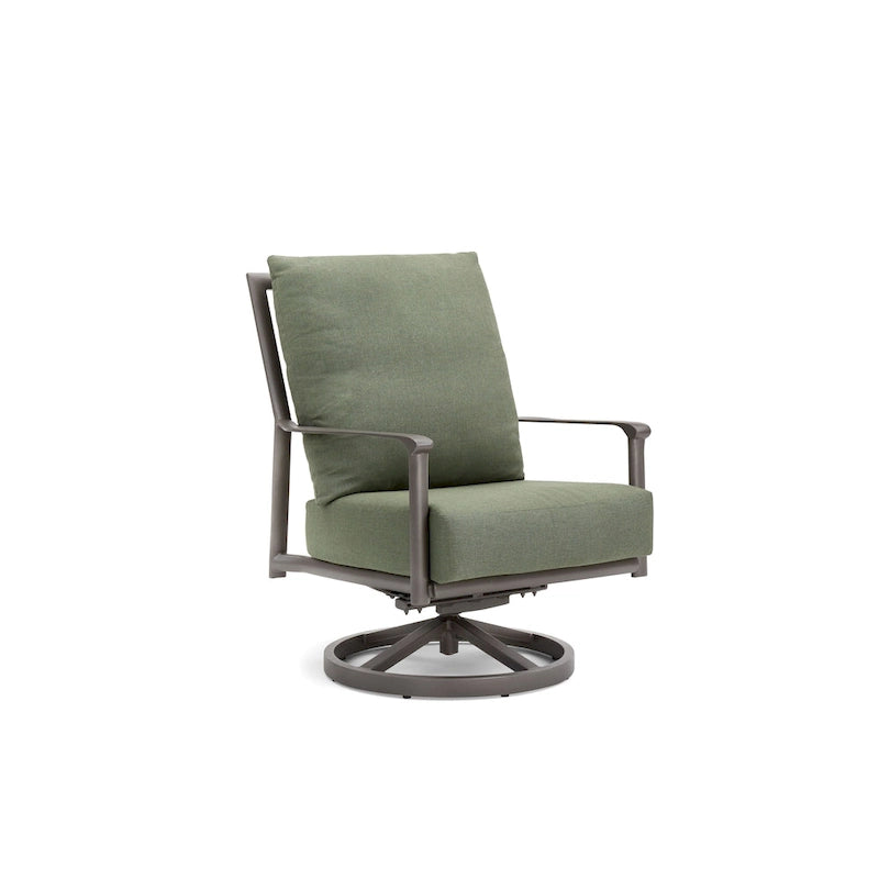 Fauteuil de jardin haut dossier Aspen avec coussin Sunbrella, pivotant et à bascule