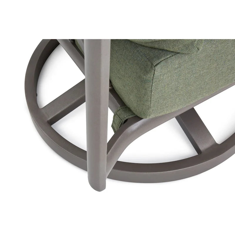 Fauteuil de jardin haut dossier Aspen avec coussin Sunbrella, pivotant et à bascule