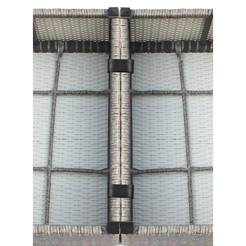 Ensemble de canapé d'angle 10 places LSI Antibes avec porte-gobelets et coussins Sunbrella