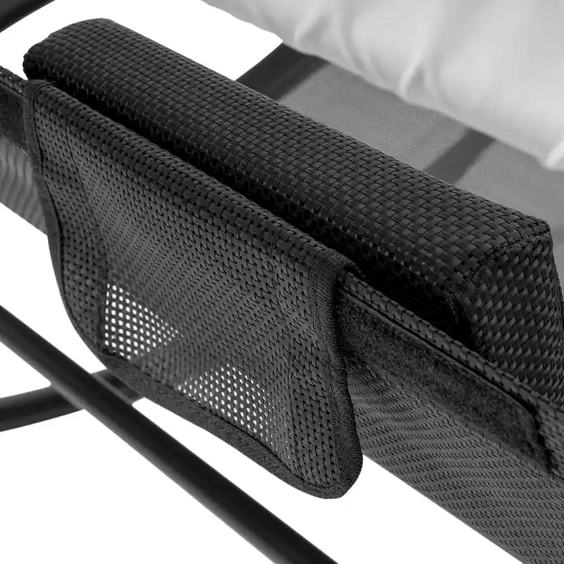 Lit de soleil double extérieur Chaise longue Lit à bascule avec pare-soleil et roues - 54,5 L x 67,3 P x 65,7 H