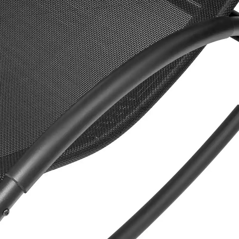 Lit de soleil double extérieur Chaise longue Lit à bascule avec pare-soleil et roues - 54,5 L x 67,3 P x 65,7 H