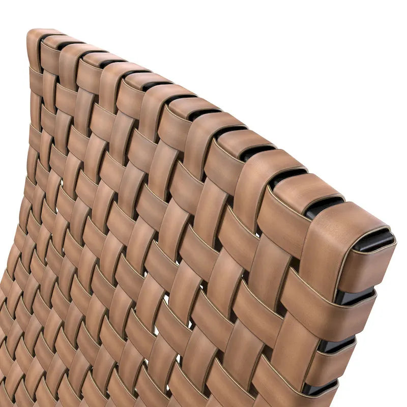 Ensemble de 3 pièces de mobilier de patio en rotin, chaises longues pliables en osier et table basse pour jardin extérieur, pelouse, balcon