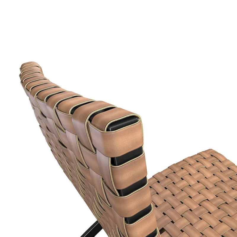 Ensemble de 3 pièces de mobilier de patio en rotin, chaises longues pliables en osier et table basse pour jardin extérieur, pelouse, balcon