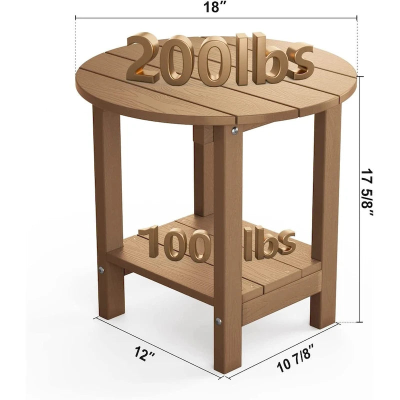 Ensemble de 5 chaises Adirondack d'extérieur Winsoon tout temps en PS antichoc avec porte-gobelet, 2 poufs et 1 table d'appoint
