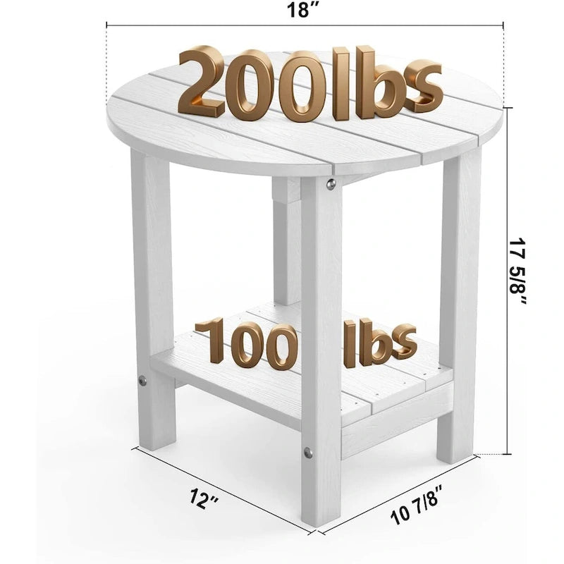 Ensemble de 5 chaises Adirondack d'extérieur Winsoon tout temps en PS antichoc avec porte-gobelet, 2 poufs et 1 table d'appoint