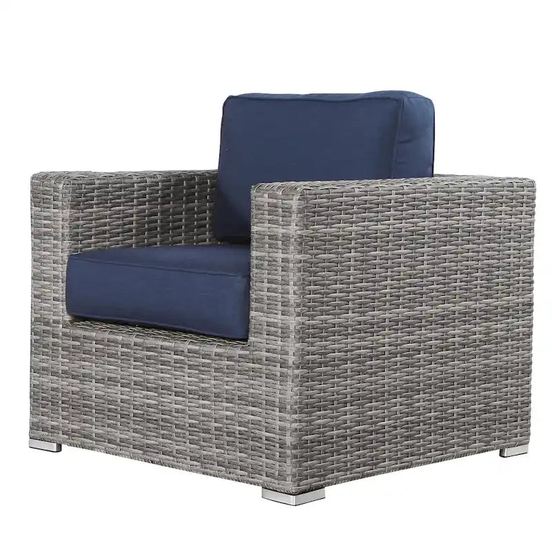 Chaise de terrasse de club de qualité complexe avec coussins Sunbrella