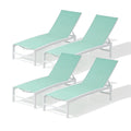 Chaises longues de jardin réglables en aluminium Pellebant (lot de 4) - 23,43 L x 42,63 P x 13,15 H