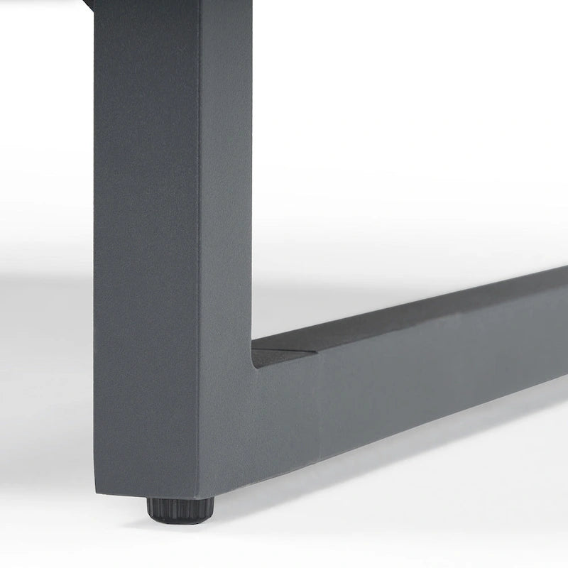 Canapé d'angle d'extérieur 6 pièces Milo Gray Sunbrella avec table