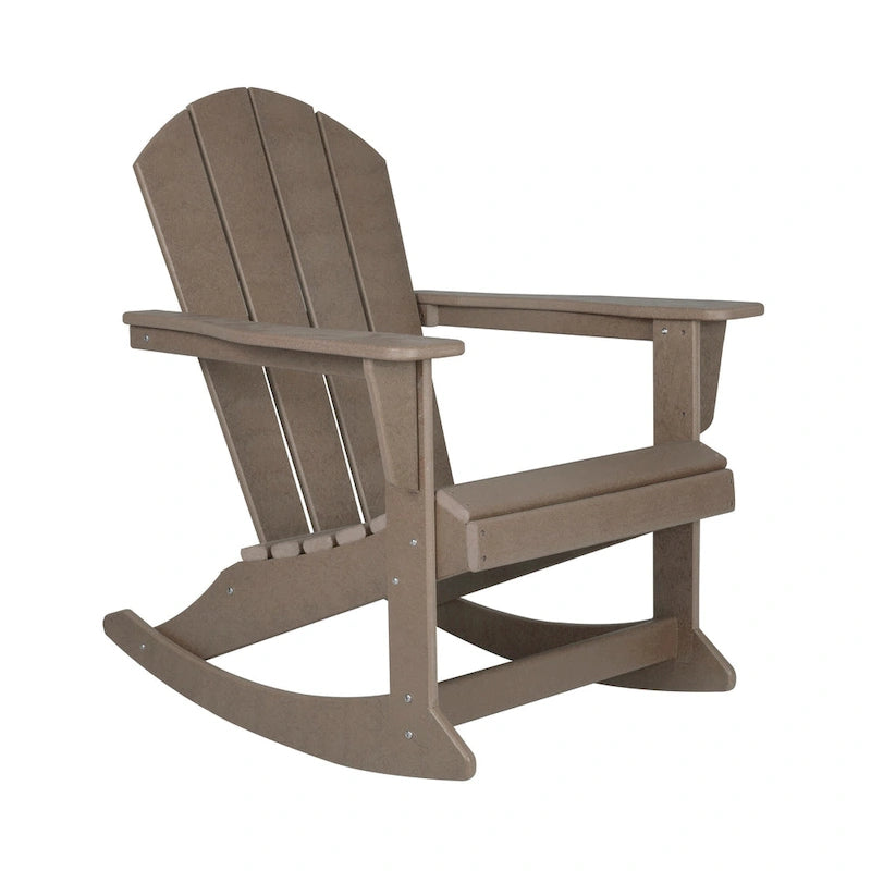 Fauteuil à bascule d'extérieur Polytrends Laguna en PEHD résistant aux intempéries (lot de 4)