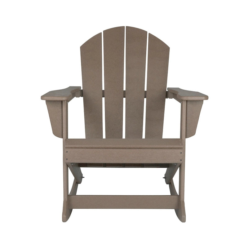 Fauteuil à bascule d'extérieur Polytrends Laguna en PEHD résistant aux intempéries (lot de 4)
