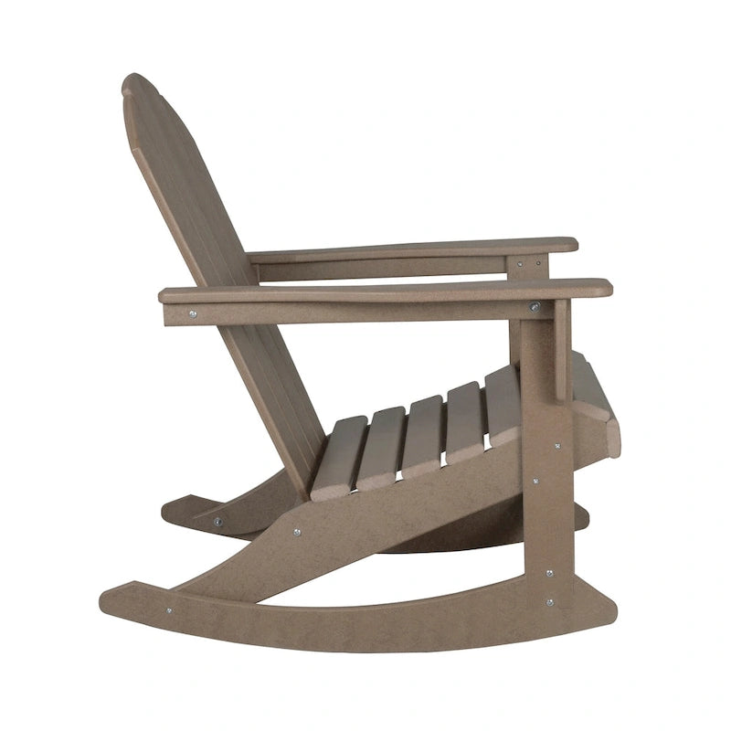 Fauteuil à bascule d'extérieur Polytrends Laguna en PEHD résistant aux intempéries (lot de 4)