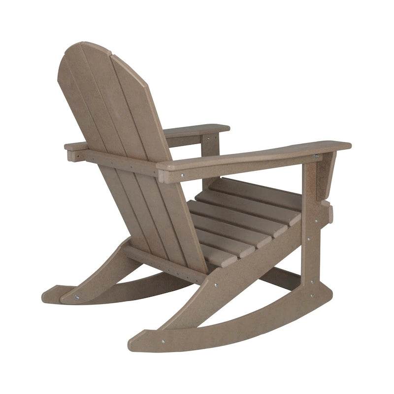 Fauteuil à bascule d'extérieur Polytrends Laguna en PEHD résistant aux intempéries (lot de 4)