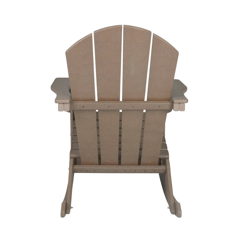 Fauteuil à bascule d'extérieur Polytrends Laguna en PEHD résistant aux intempéries (lot de 4)