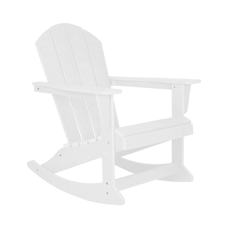 Fauteuil à bascule d'extérieur Polytrends Laguna en PEHD résistant aux intempéries (lot de 4)