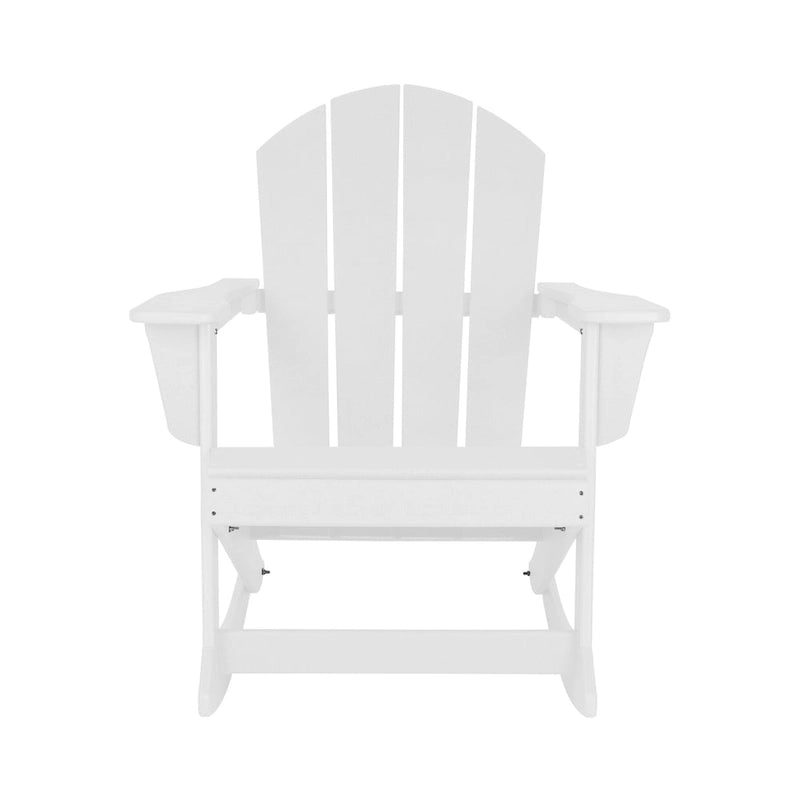 Fauteuil à bascule d'extérieur Polytrends Laguna en PEHD résistant aux intempéries (lot de 4)