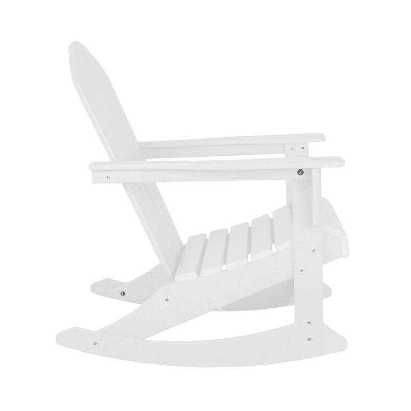 Fauteuil à bascule d'extérieur Polytrends Laguna en PEHD résistant aux intempéries (lot de 4)