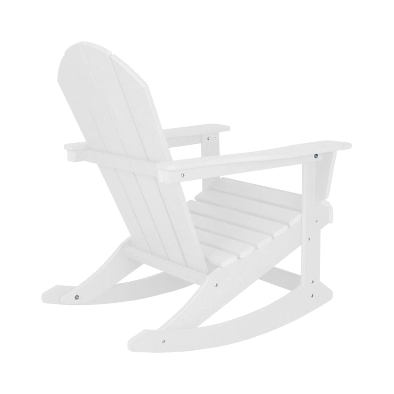 Fauteuil à bascule d'extérieur Polytrends Laguna en PEHD résistant aux intempéries (lot de 4)