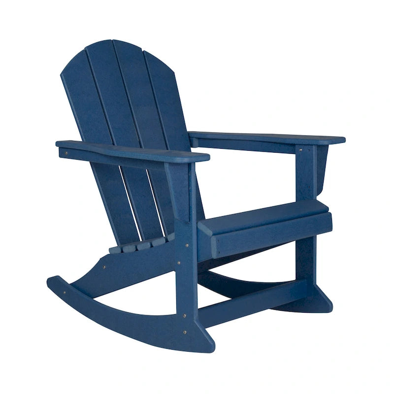 Fauteuil à bascule d'extérieur Polytrends Laguna en PEHD résistant aux intempéries (lot de 4)