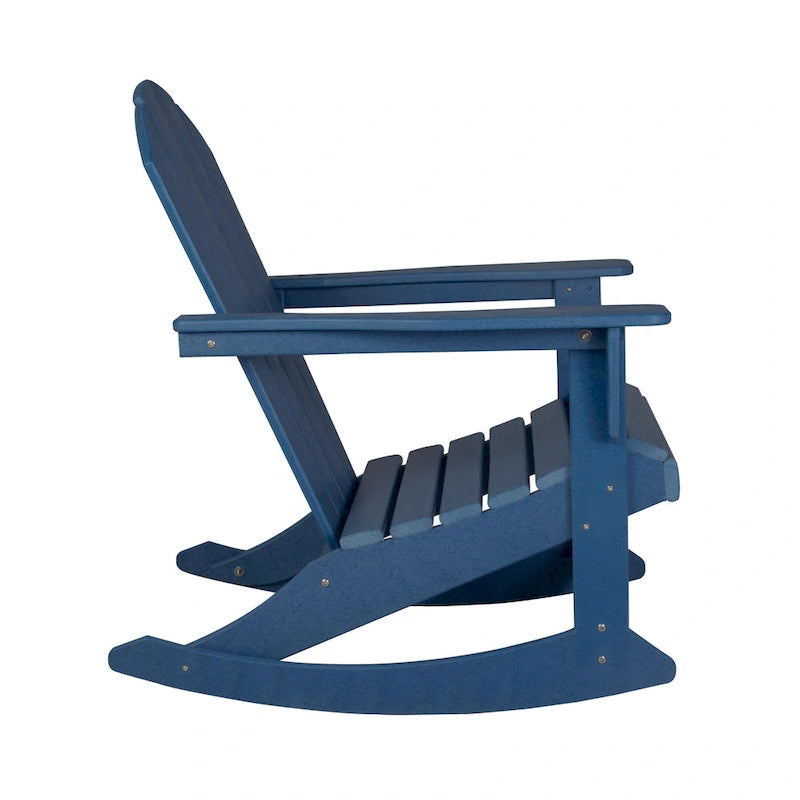 Fauteuil à bascule d'extérieur Polytrends Laguna en PEHD résistant aux intempéries (lot de 4)