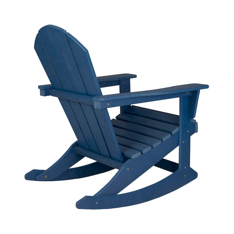 Fauteuil à bascule d'extérieur Polytrends Laguna en PEHD résistant aux intempéries (lot de 4)