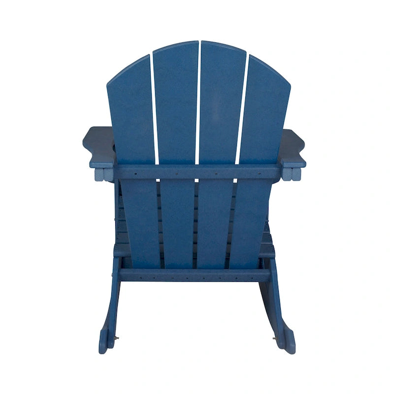Fauteuil à bascule d'extérieur Polytrends Laguna en PEHD résistant aux intempéries (lot de 4)