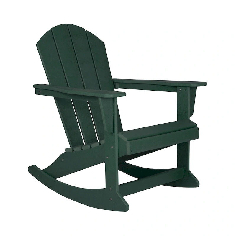 Fauteuil à bascule d'extérieur Polytrends Laguna en PEHD résistant aux intempéries (lot de 4)