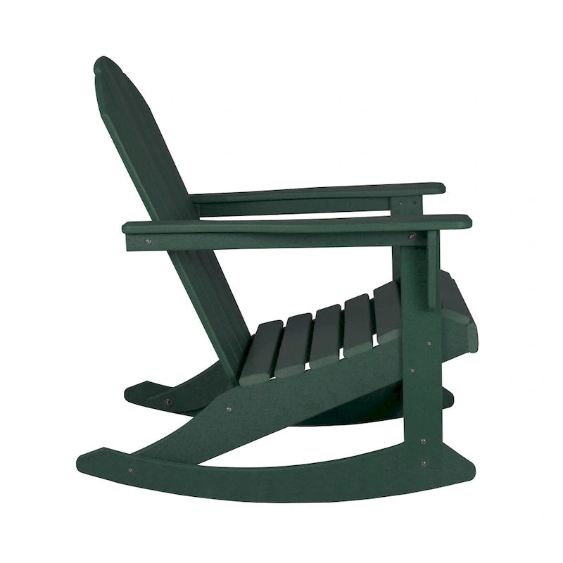 Fauteuil à bascule d'extérieur Polytrends Laguna en PEHD résistant aux intempéries (lot de 4)