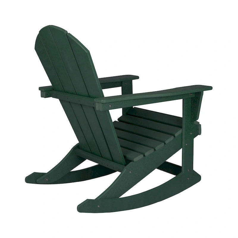 Fauteuil à bascule d'extérieur Polytrends Laguna en PEHD résistant aux intempéries (lot de 4)