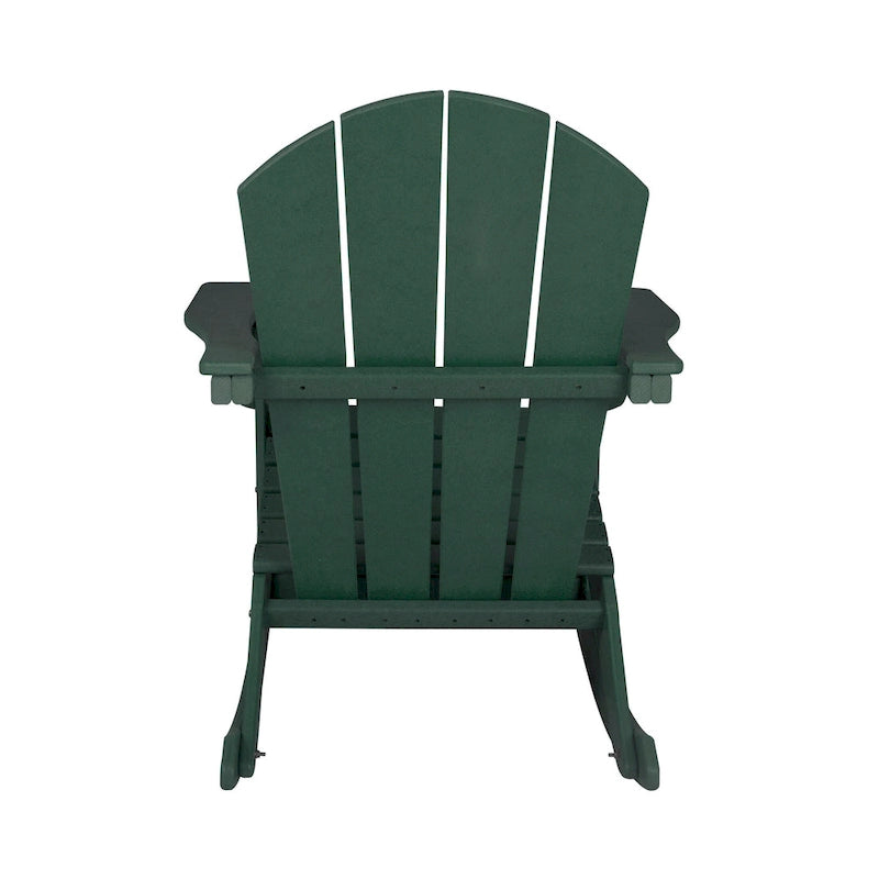 Fauteuil à bascule d'extérieur Polytrends Laguna en PEHD résistant aux intempéries (lot de 4)