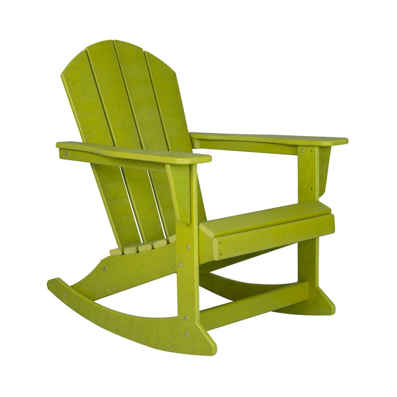 Fauteuil à bascule d'extérieur Polytrends Laguna en PEHD résistant aux intempéries (lot de 4)