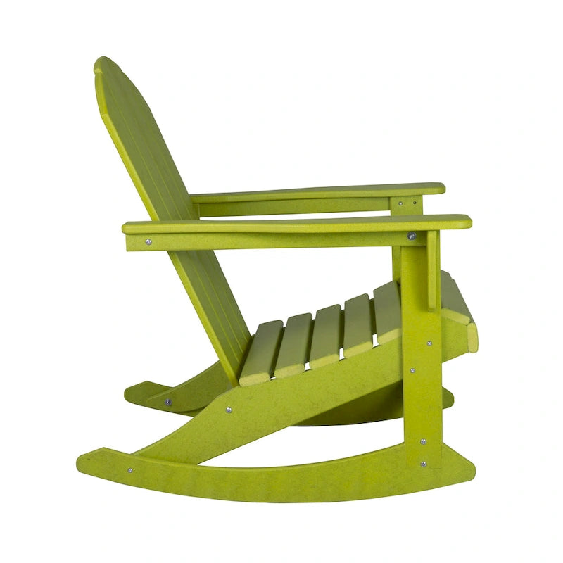 Fauteuil à bascule d'extérieur Polytrends Laguna en PEHD résistant aux intempéries (lot de 4)