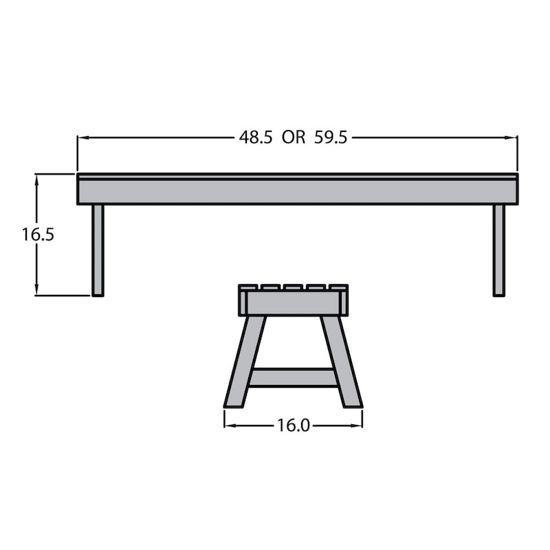 Banc de pique-nique Weatherly en bois synthétique de 5 pieds