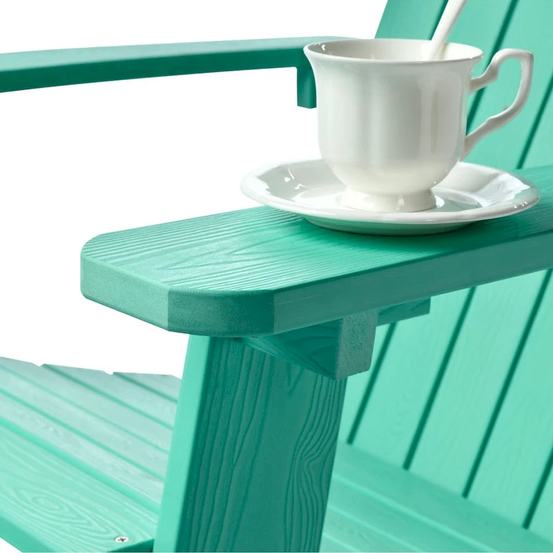 OVIOS Lot de 2 chaises de patio extérieures Adirondack en bois composite