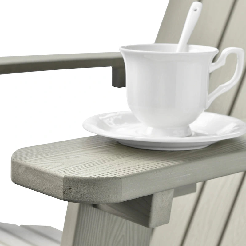 OVIOS Lot de 2 chaises de patio extérieures Adirondack en bois composite