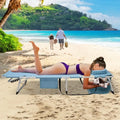 Chaise longue de plage surdimensionnée 3 en 1, 5 positions réglables, pour la plage