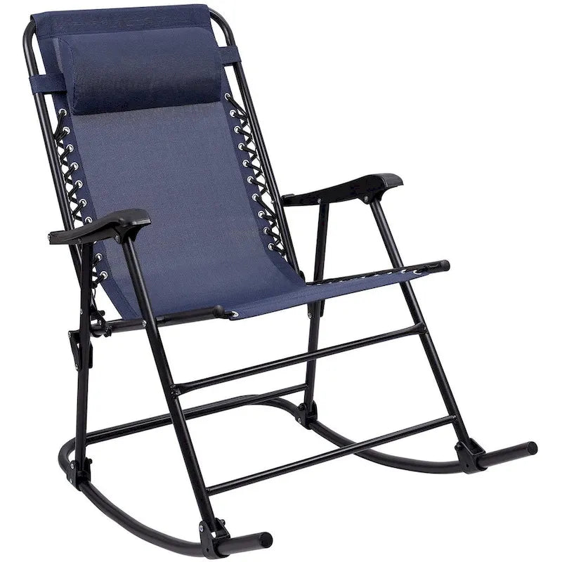 Homall Patio Rocking Chair Zero Gravity Chair Outdoor Folding Recliner Foldable Lounge Chair Outdoor Pool Chair