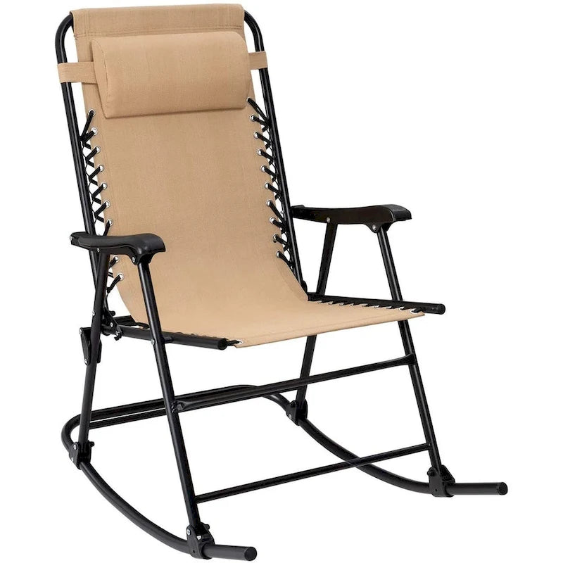 Homall Fauteuil à bascule de patio, fauteuil zéro gravité, chaise longue pliante d'extérieur, chaise de piscine d'extérieur
