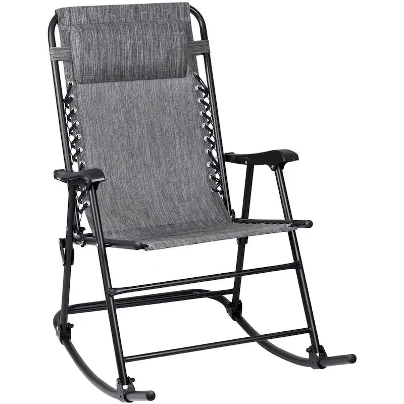 Homall Fauteuil à bascule de patio, fauteuil zéro gravité, chaise longue pliante d'extérieur, chaise de piscine d'extérieur