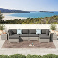 Corvus 8-piece Aluminum Wicker Patio Sectional Conversation Set