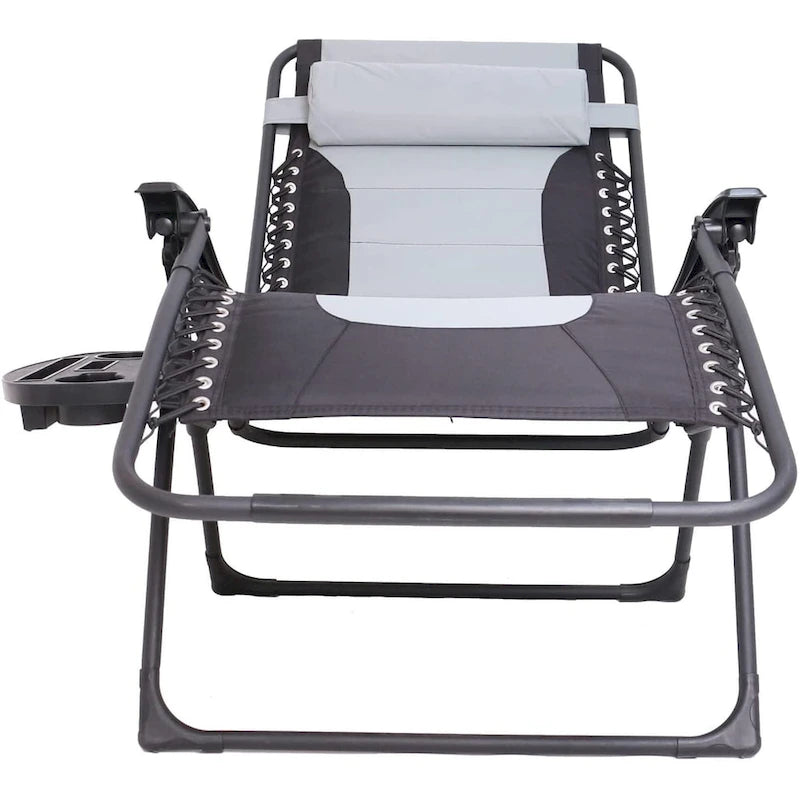 Chaise longue zéro gravité surdimensionnée et rembourrée pour piscine extérieure, terrasse, plage, jardin