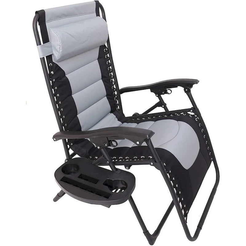 Chaise longue zéro gravité surdimensionnée et rembourrée pour piscine extérieure, terrasse, plage, jardin