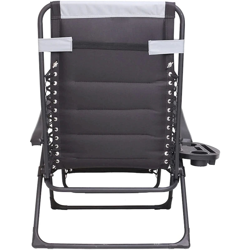 Chaise longue zéro gravité surdimensionnée et rembourrée pour piscine extérieure, terrasse, plage, jardin