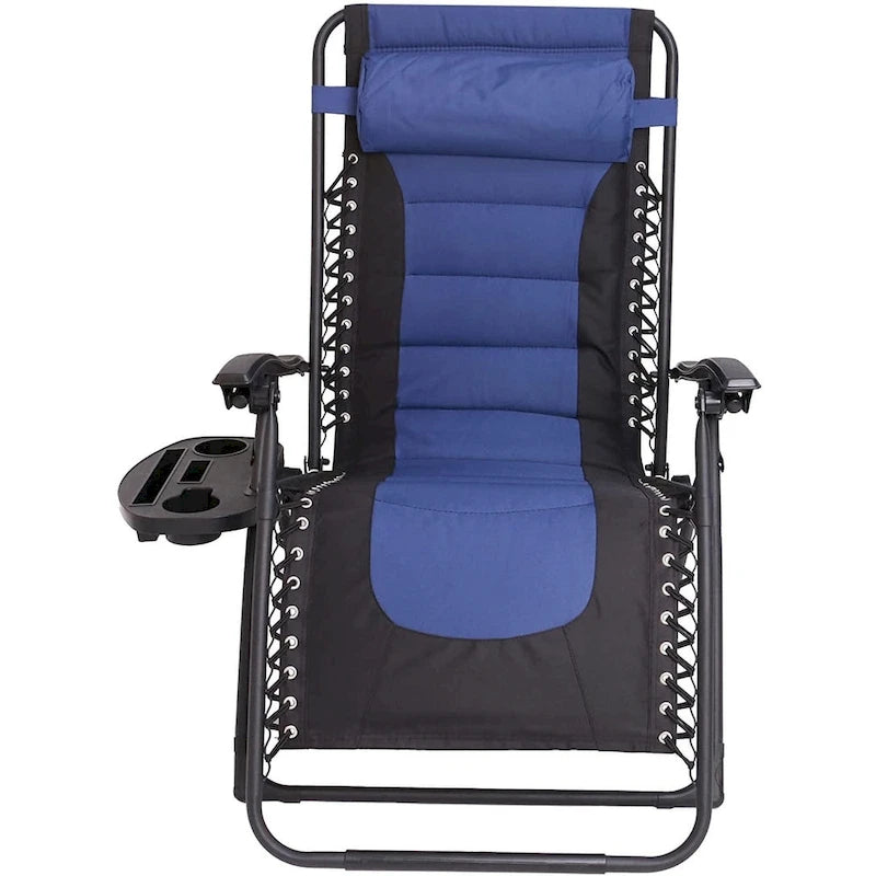 Chaise longue zéro gravité surdimensionnée et rembourrée pour piscine extérieure, terrasse, plage, jardin